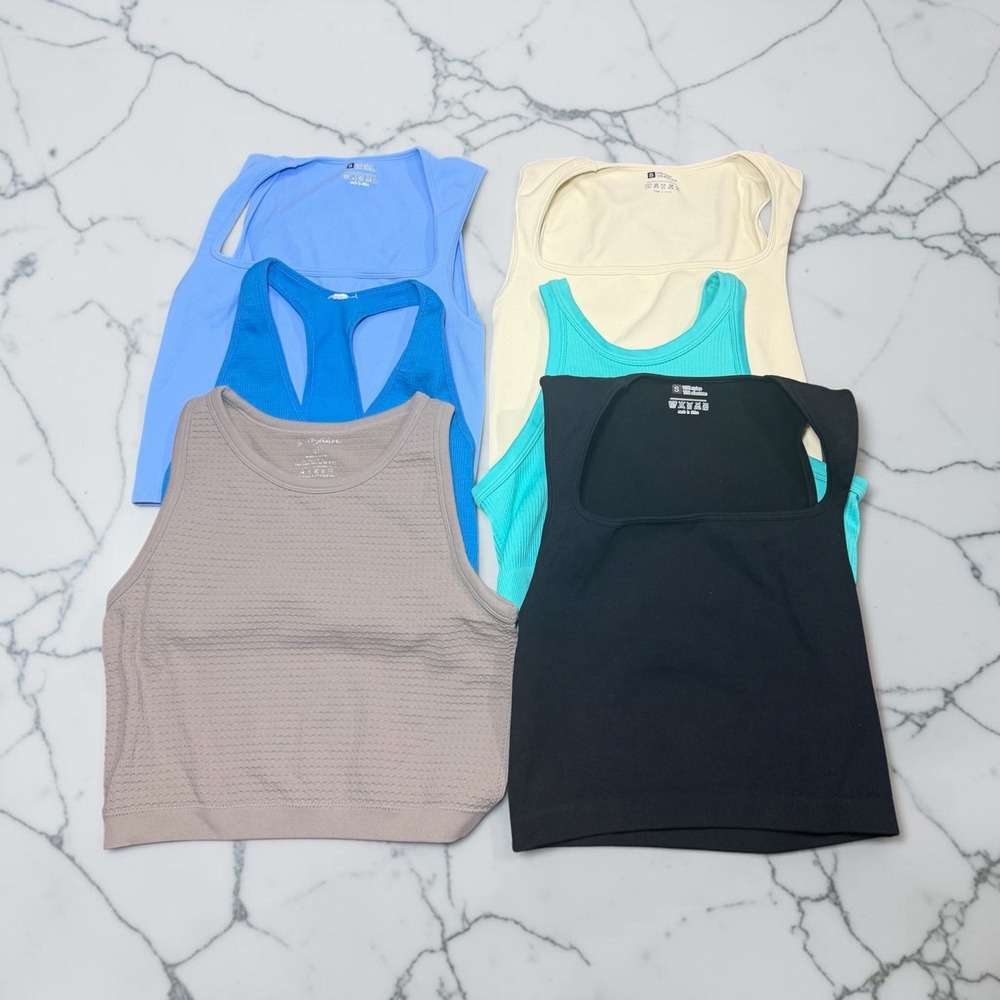 Lot of 6 Women's Crop Tank Tops Under Shirts Size Small